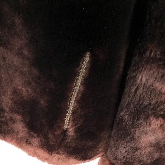 Vtg Heironimus of Roanoke Faux Fur Jacket Brown - Picture 4 of 8